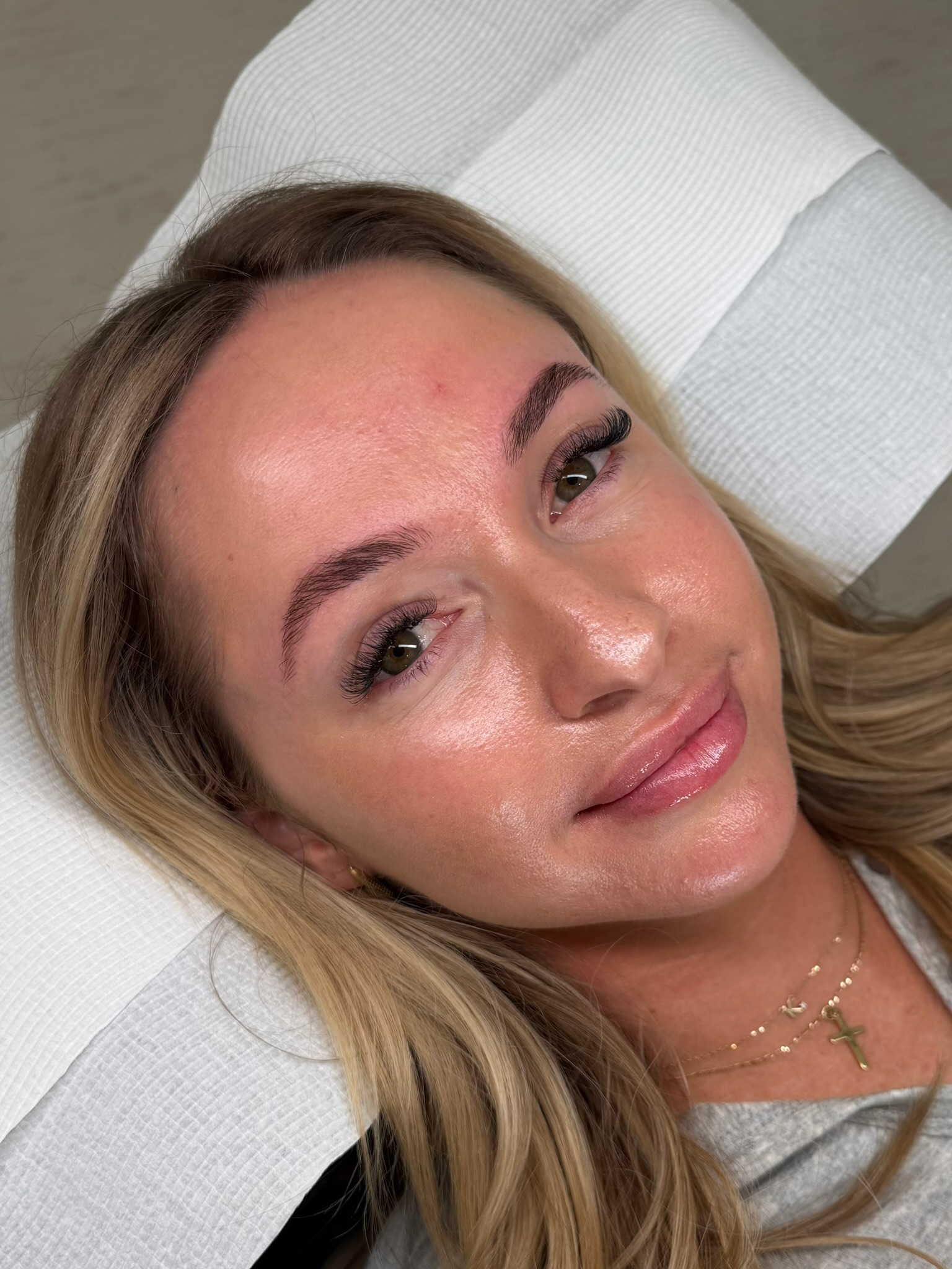 Brows before ombré brow treatment